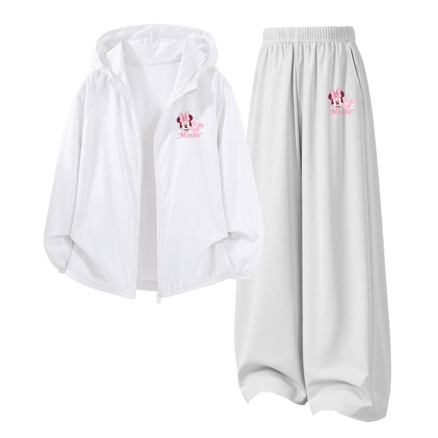 Disney Kids Casual Sportswear Hooded Non Detachable Thin Stretch Sun Protection