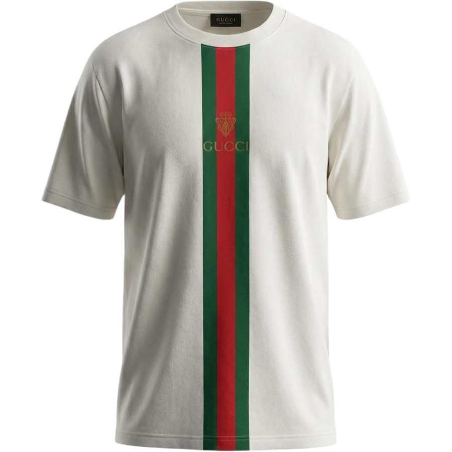 GUCCI T Shirts Men's White Crew Neck Moderate