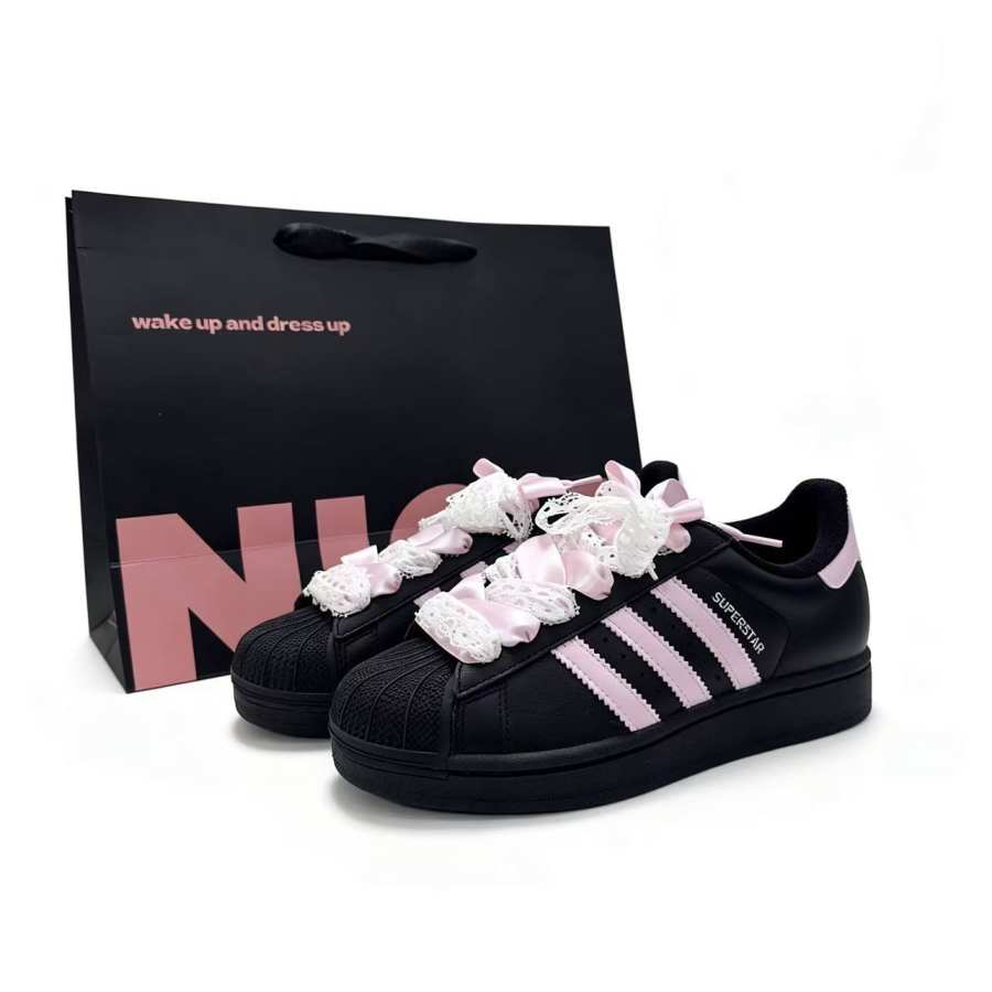 Adidas Originals Superstar 2 Cherry Mist Candy Bean Kids' Skateboarding Shoes Pink Unisex