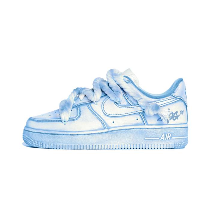 Nike Nike Air Force 1 Skateboard Shoes Unisex Low Top Blue/Pink/Khaki/Gray