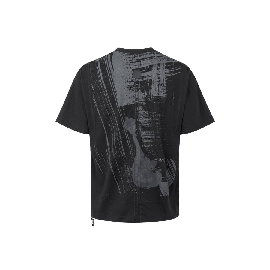 Li-Ning Li Ning Li Ning X Jackie Chan T Shirts Unisex Black Crew Neck