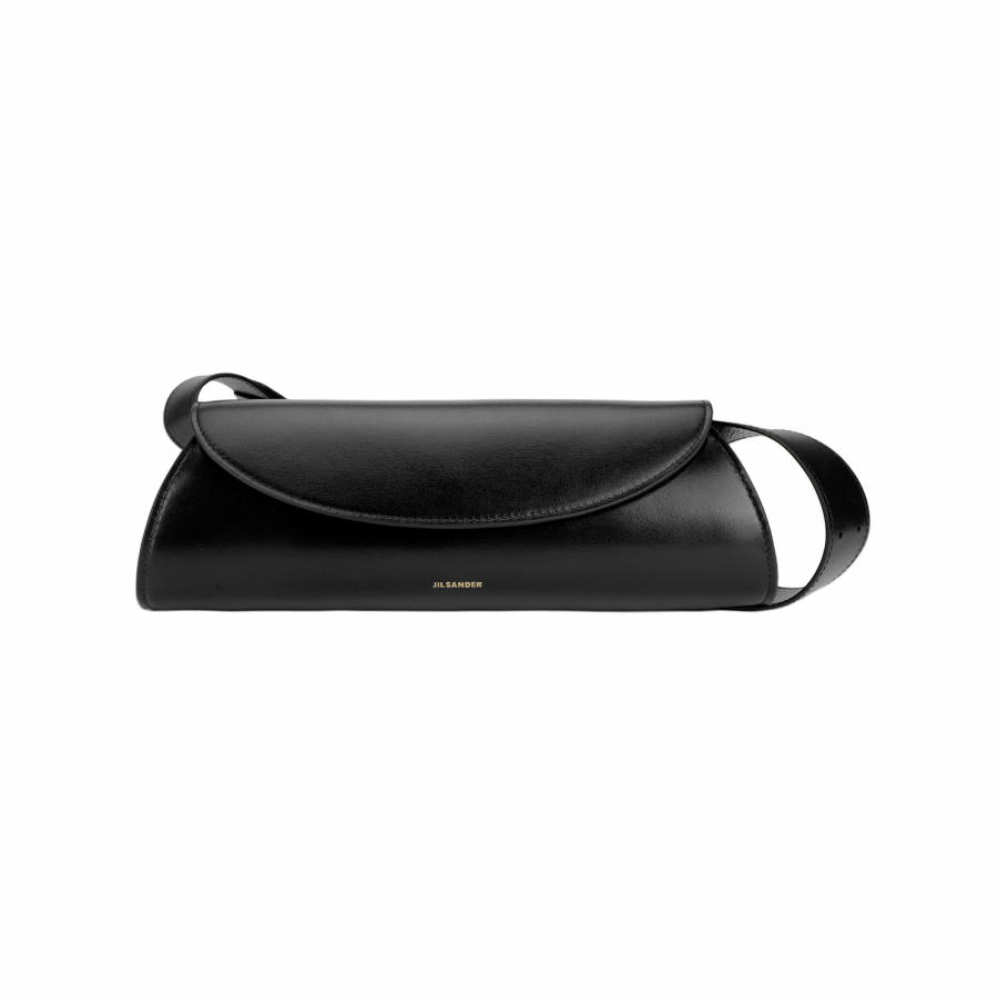 JIL SANDER Calfskin Crossbody Bag, Shoulder Bag Women's Black