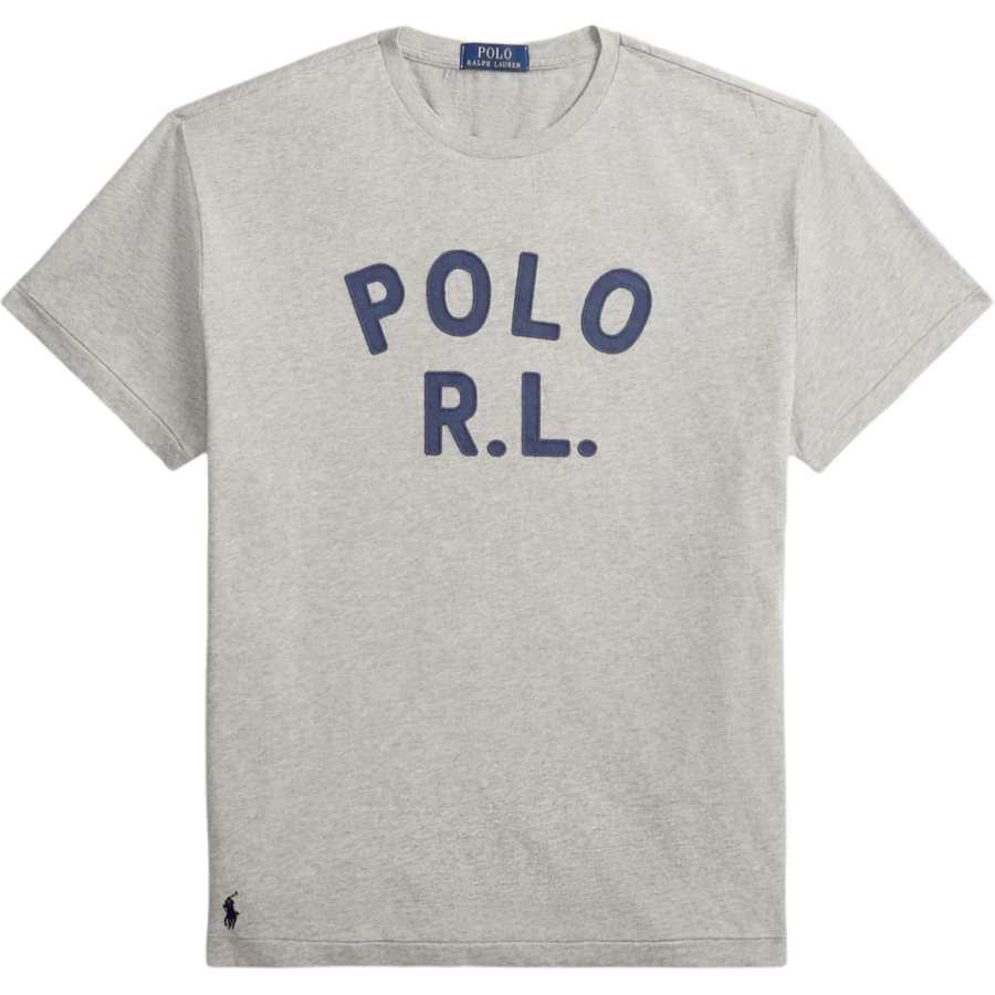 Polo Ralph Lauren T Shirts Men's Gray Crew Neck Moderate Straight Fit