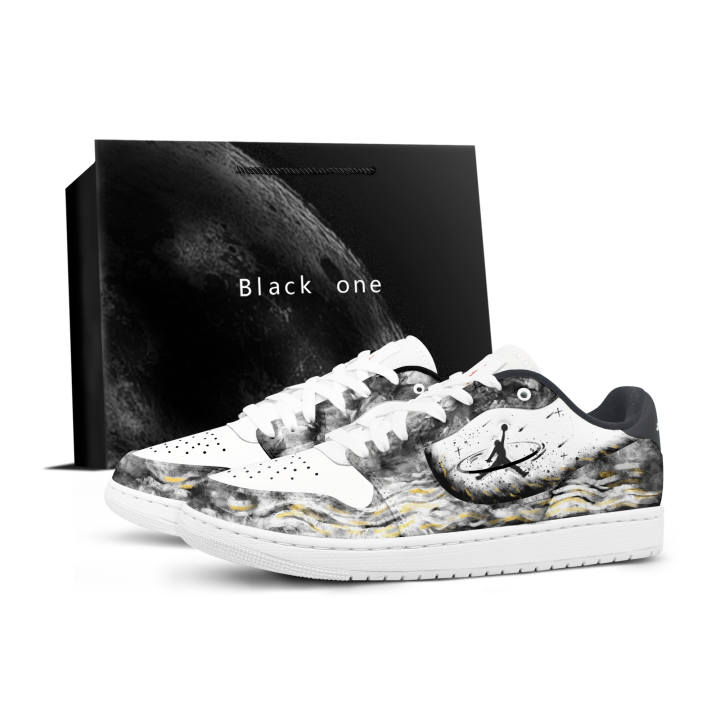 Jordan Jordan COURT CONNECT Skateboard Shoes Men's Low Top Black/White/Gold