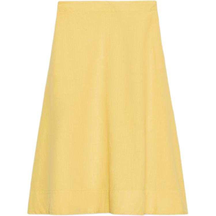 ZARA ZW Casual Long Skirts Women's Light Yellow Moderate Long Skirt Other