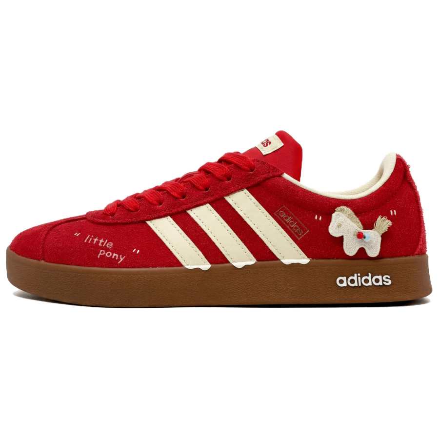 Adidas Adidas Vl Court Classic German Army Trainers Unisex Low Top Red