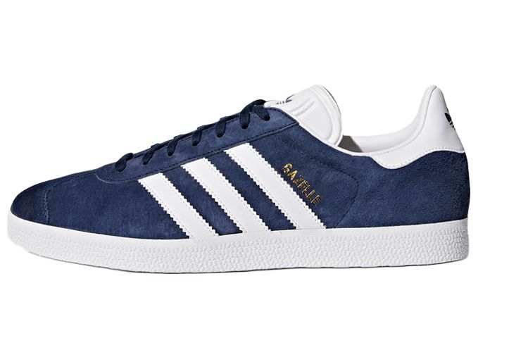 Adidas Originals Gazelle Lace Up Abrasion Resistant Low top Skateboard Shoes Men's Blue White