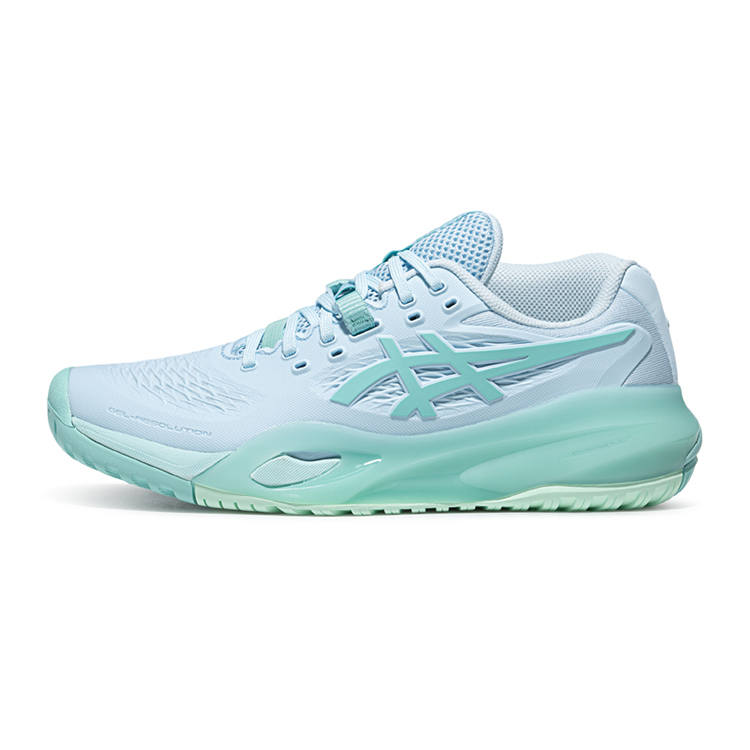 ASICS GEL RESOLUTION X Tennis Shoes Women's Low Top Light Blue/Green