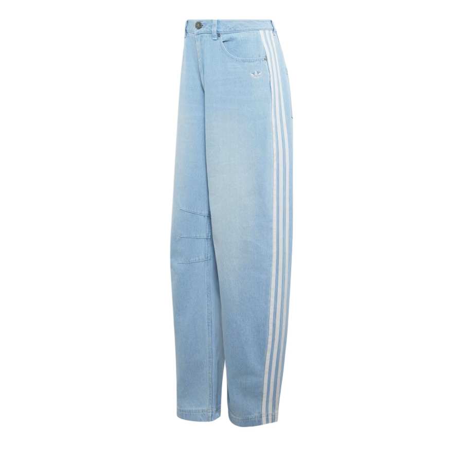 Adidas Originals X Coca Cola Jeans Women's Light Denim Blue Moderate Scimitar Pants