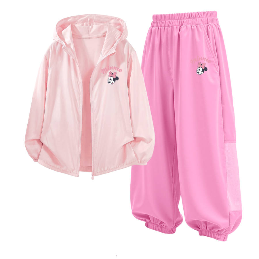 Disney Kids Casual Sportswear Hooded Non Detachable Thin Stretch Sun Protection