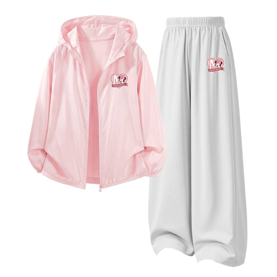 Disney Kids Casual Sportswear Hooded Non Detachable Thin Stretch Sun Protection