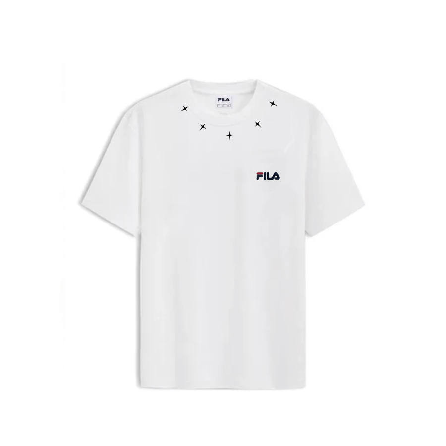 FILA T Shirts Unisex White Crew Neck Moderate