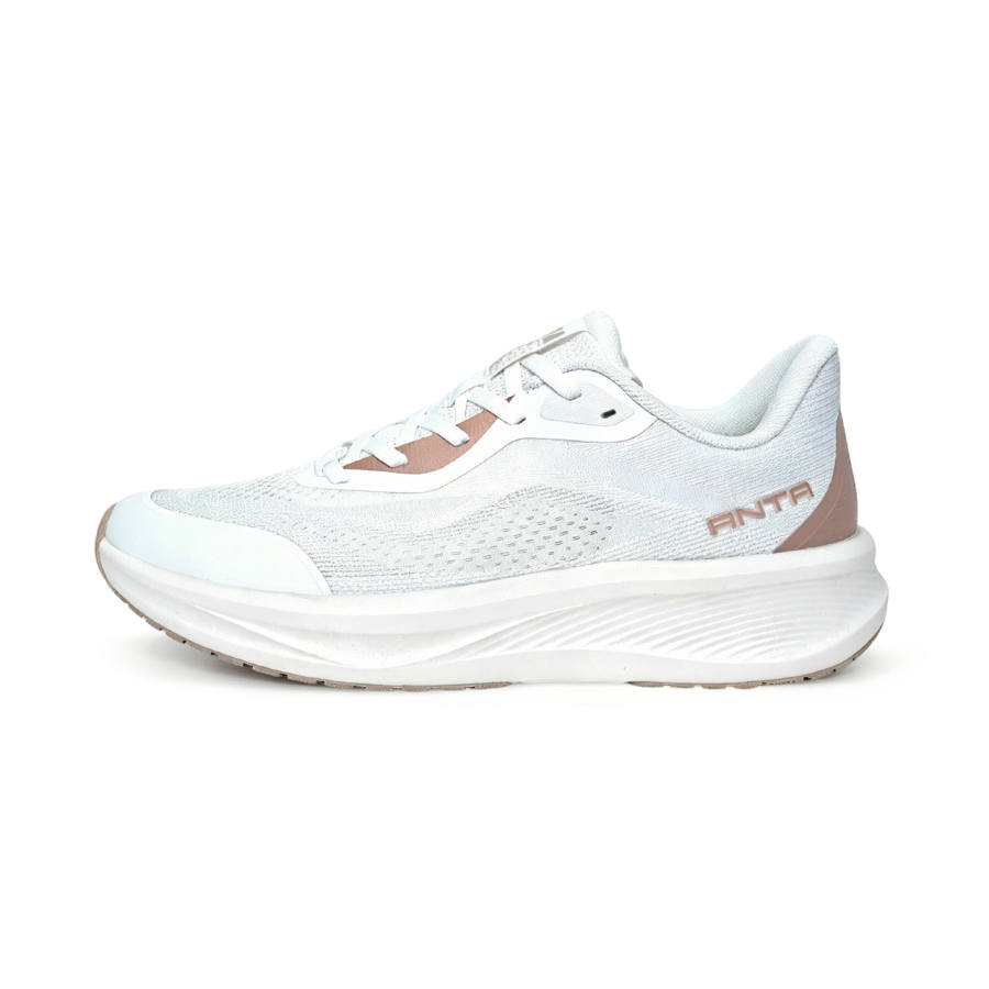 ANTA Stable Journey Running Shoes Women's Low Top Papyrus White/Rose Gold