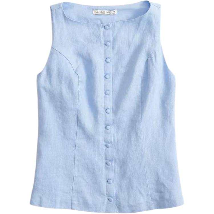 Abercrombie&Fitch Tank Tops Women's Blue Straight Fit