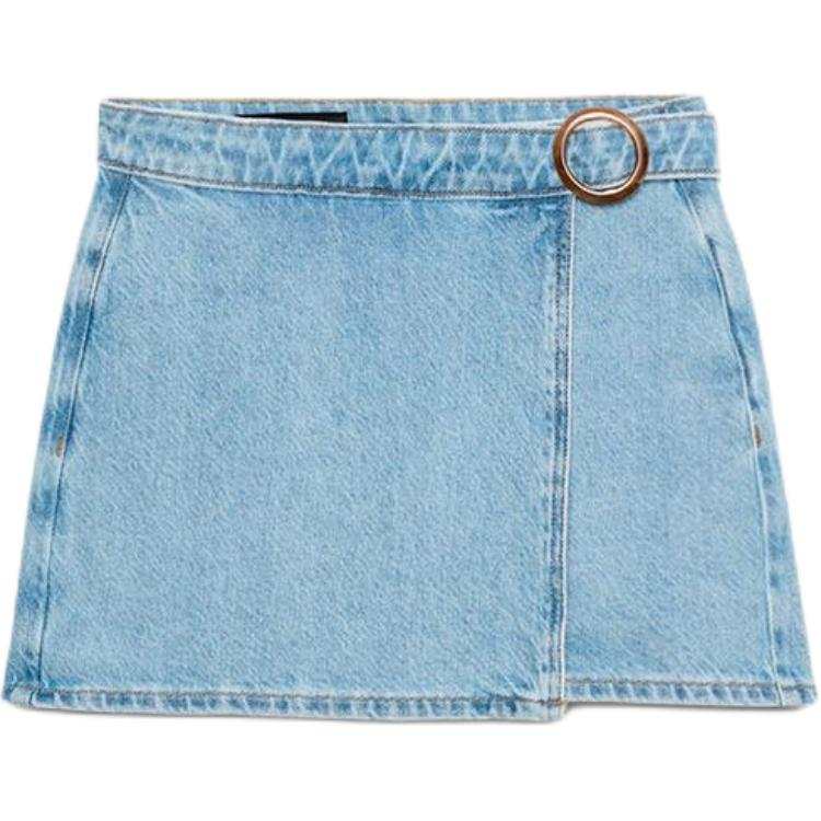 ZARA Denim Shorts Women's Light Blue Moderate