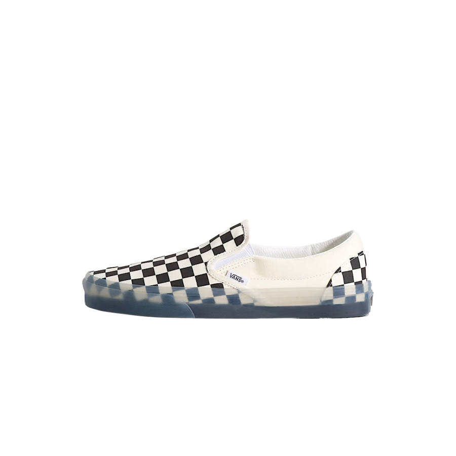 Vans CLASSIC SLIP On Skateboard Shoes Men's Low Top Black/Marshmallow White