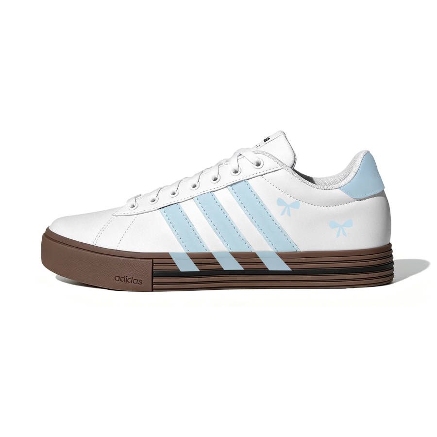 Adidas Adidas Daily 4.0 Skateboard Shoes Unisex Low Top Blue With White Lettering