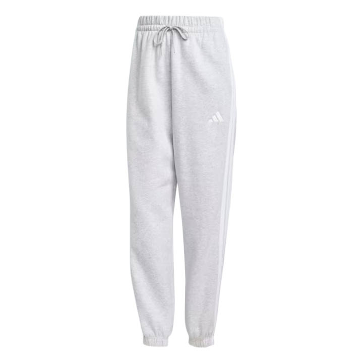 Adidas Adidas ESSENTIALS Knitted Sweatpants Women's Light Gray/White Moderate Cuffed Pants
