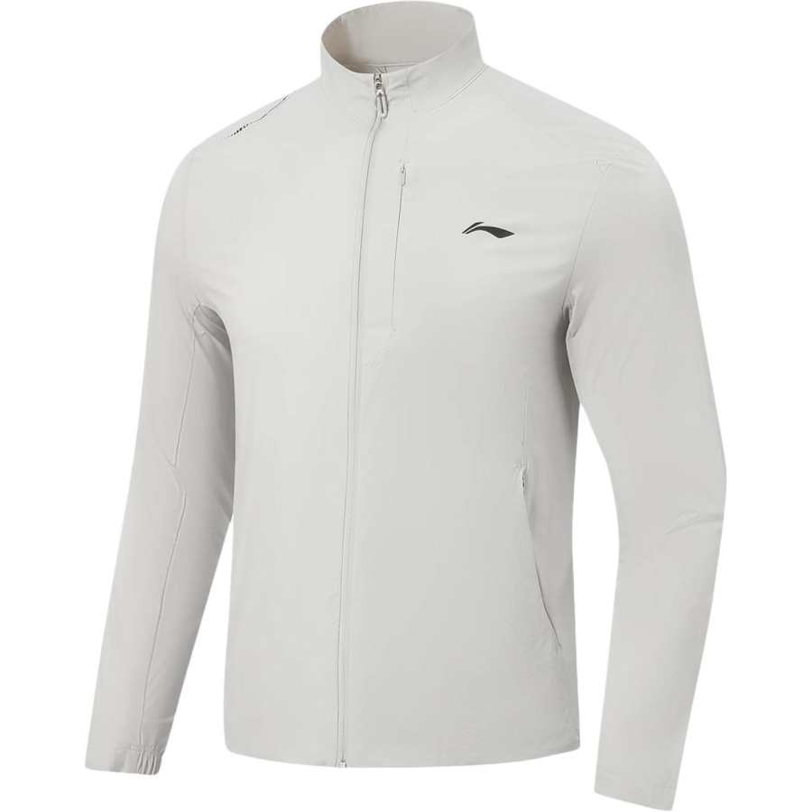Li-Ning Li Ning Fitness Series Jackets Men's Crystal Gray Stand Collar Moderate Straight Fit