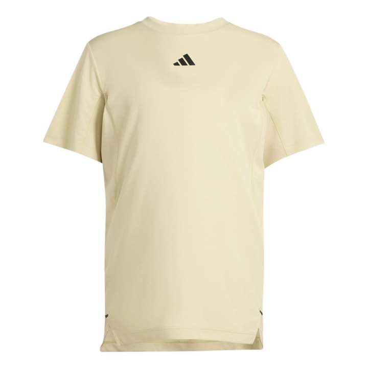 Adidas Adidas D4T Quick Dry T Shirts Men's Yellow Crew Neck Moderate