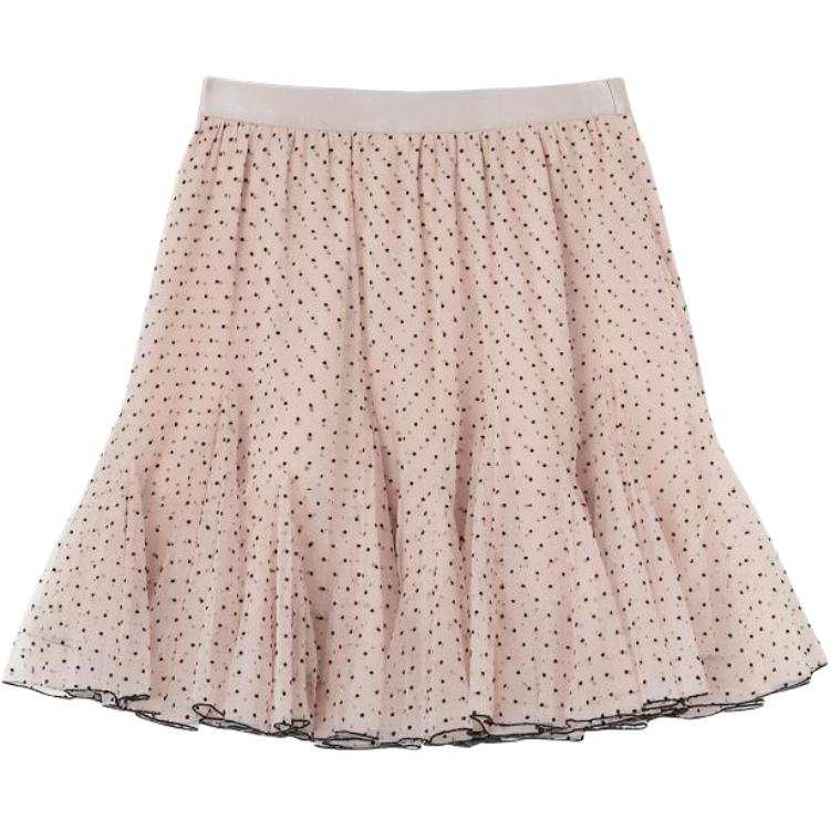 XIANGYING Casual Short Skirts Women's Polka Dot Thin Short Skirt A Line Skirt