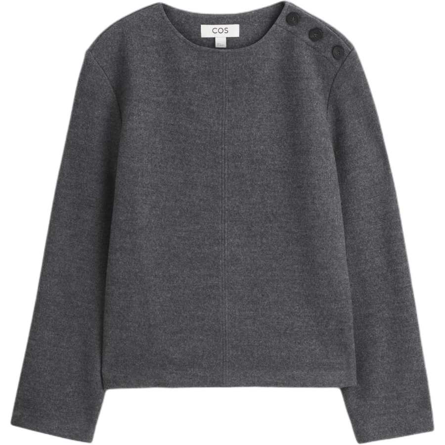 COS Sweatshirts Women's Dark Gray Crew Neck Moderate