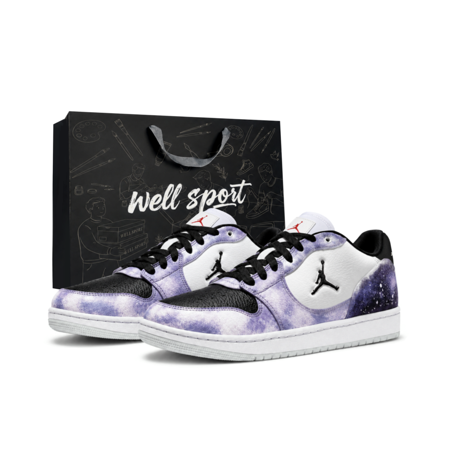 Jordan Jordan COURT CONNECT Stars Wilderness Slip Resistant Abrasion Resistant Low top Casual Skate Shoes Men's Black Purple