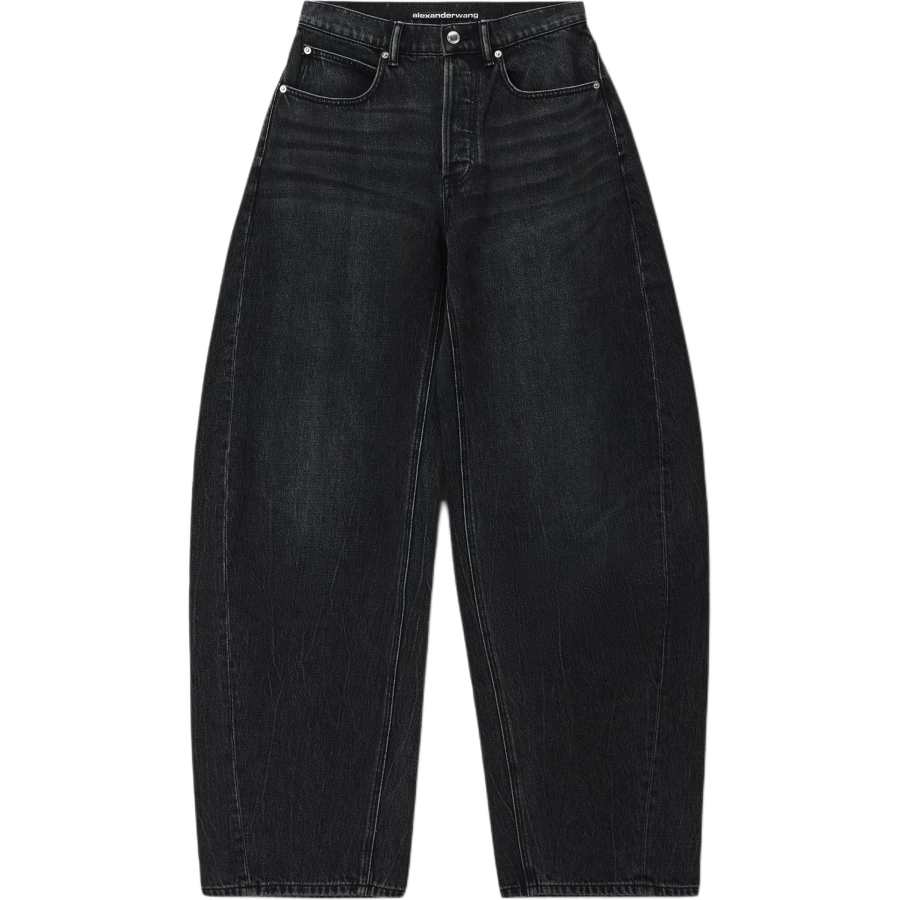 Alexander Wang Jeans Women's Black Moderate Wide Leg Pants