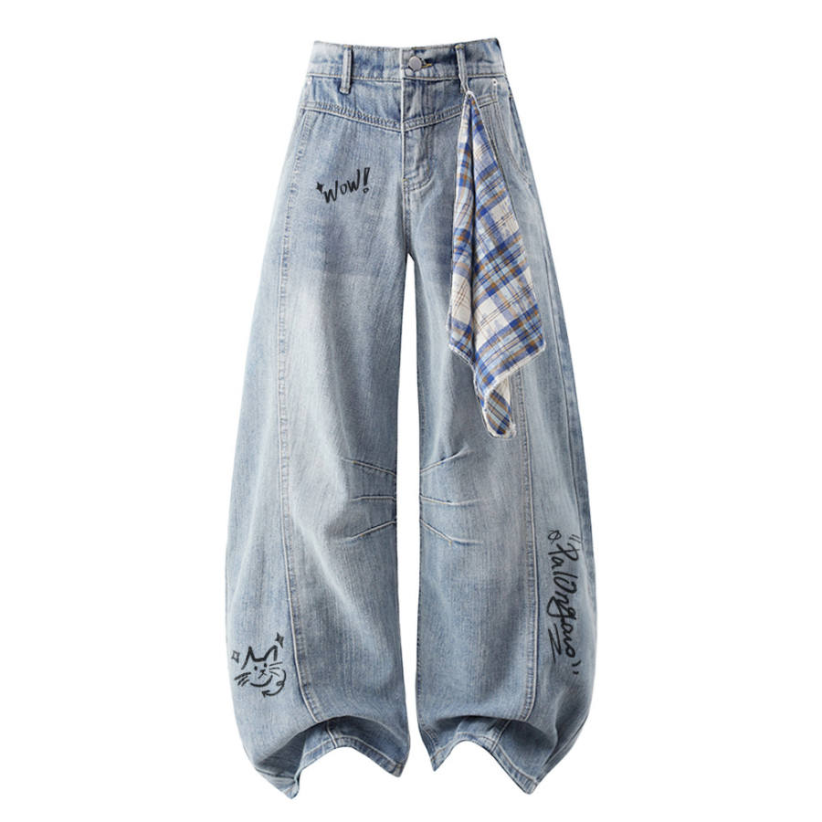PAL ONGACO Jeans Unisex Moderate Wide Leg Pants