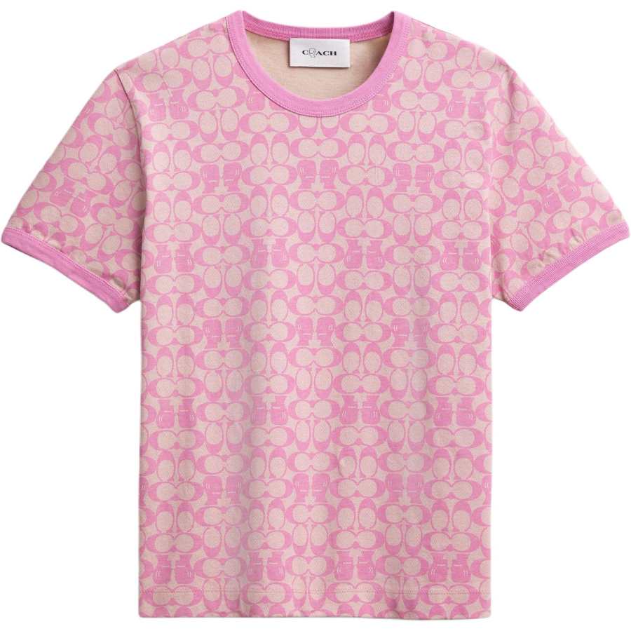 COACH X Brain Dead T Shirts Women's Fuchsia Crew Neck