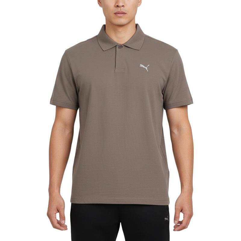 PUMA ESS Polo Shirts Men's Mouse Gray Polo Collar Moderate Other