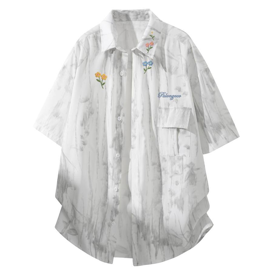 PAL ONGACO Shirts Unisex Lapel Moderate Straight Fit