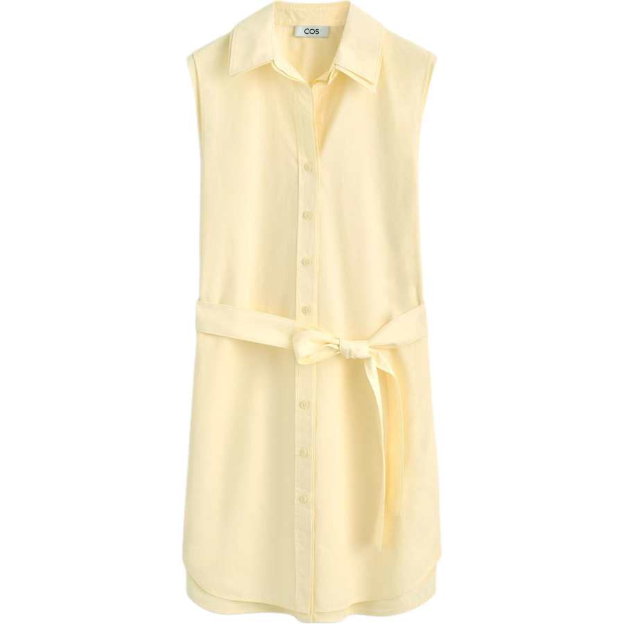 COS Sleeveless Dresses Women's Yellow Lapel Moderate