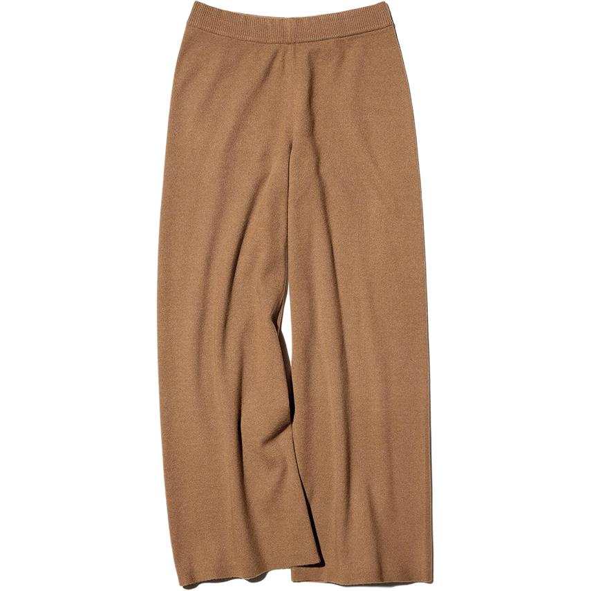 UNIQLO Knitted Sweatpants Women's 35 Light Umber Moderate Straight Fit Pants