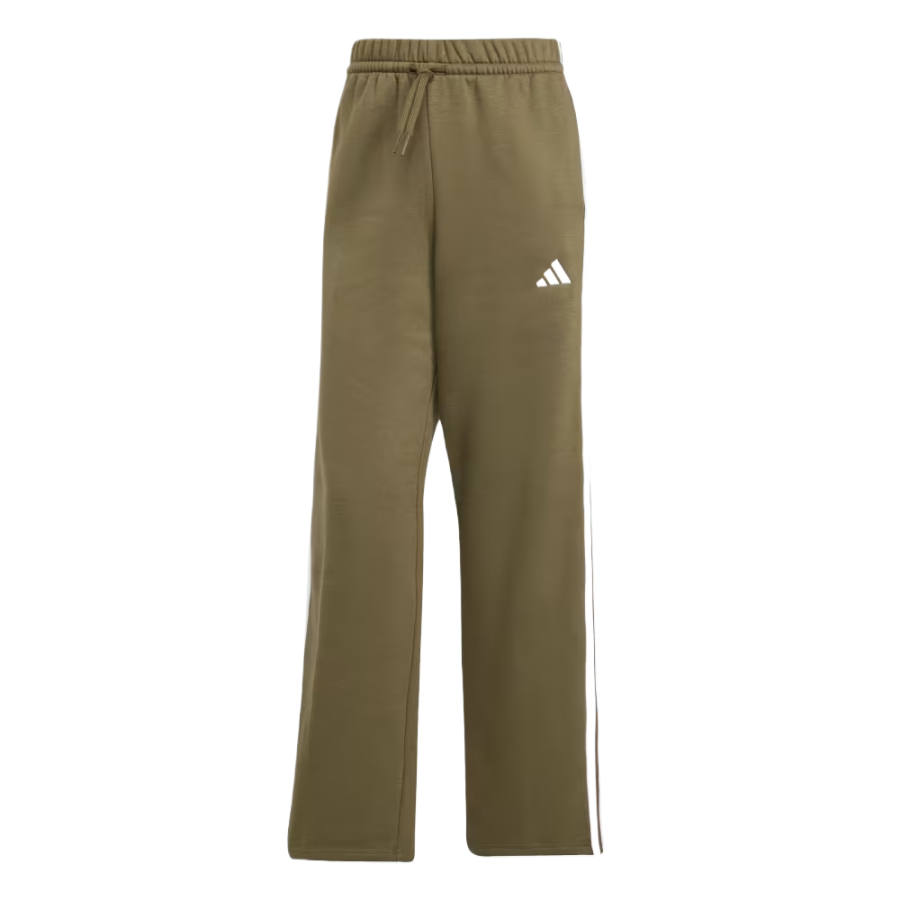 Adidas Adidas ESSENTIALS Casual Pants Women's Olive Grain Strata/White Moderate Wide Leg Pants