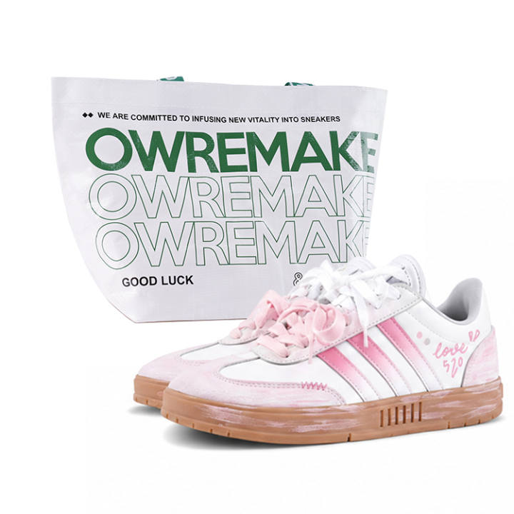 Adidas Adidas Gradas Skateboard Shoes Unisex Low Top Pink/White