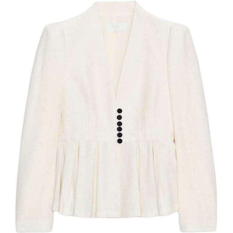 ZARA Business Suits Women's Light Beige V Neck