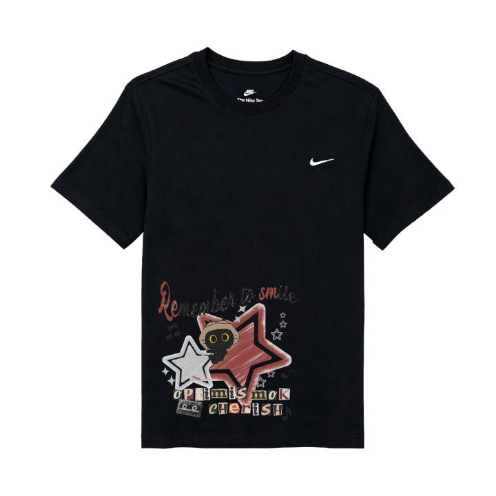 Nike Nike Sportswear T Shirts Unisex Black Crew Neck Moderate Straight Fit