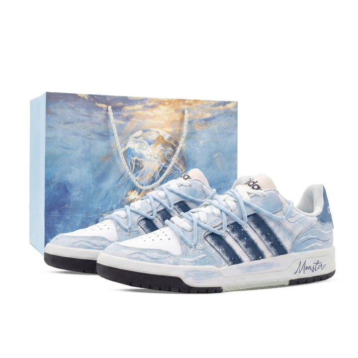 Adidas Adidas ENTRAP Skateboard Shoes Unisex Low Top Black/White/Blue