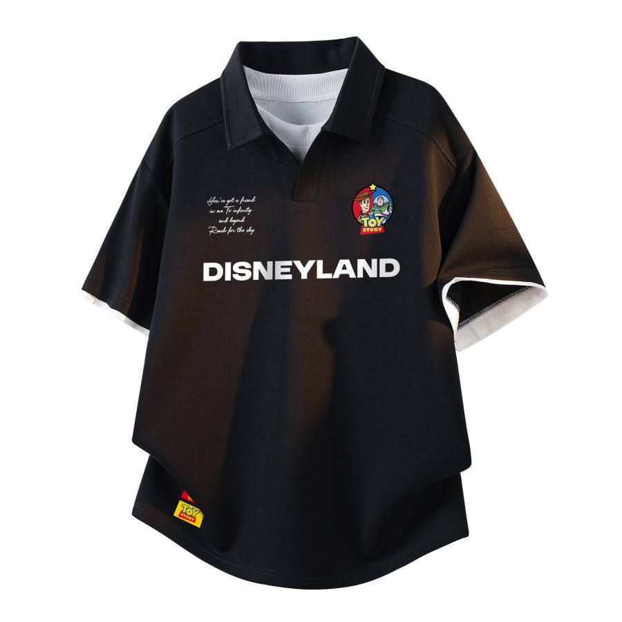 Disney Polo Shirts Unisex Polo Collar Moderate Straight Fit