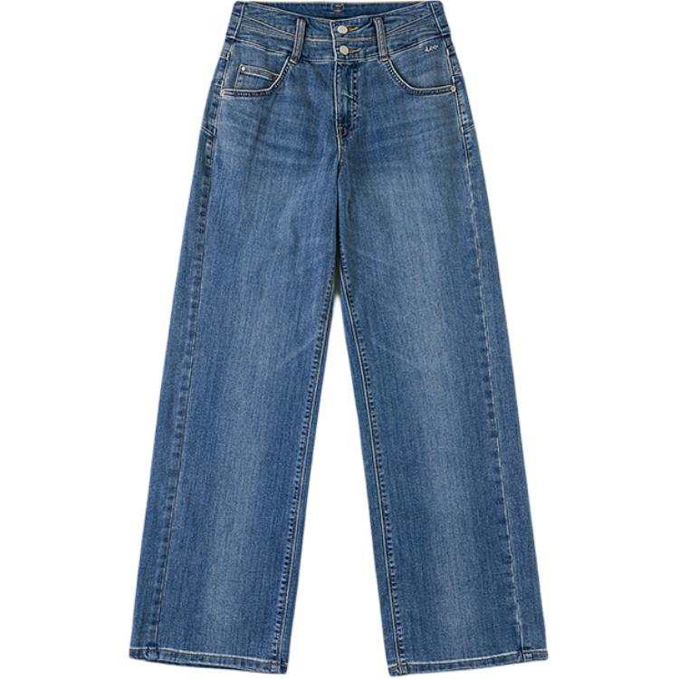 Lee Jeans Women's Medium Light Blue Moderate Straight Fit Pants