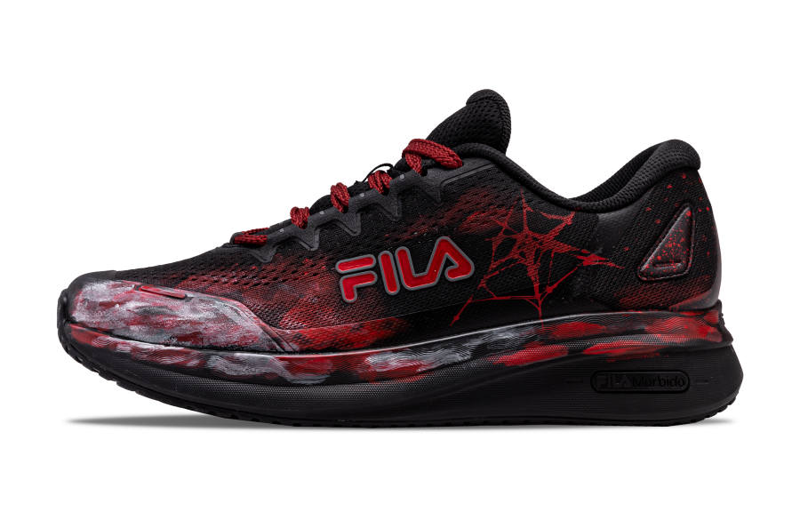 FILA Soft Cloud 4 Running Shoes Men's Low Top Black Red Silver Mixed Color