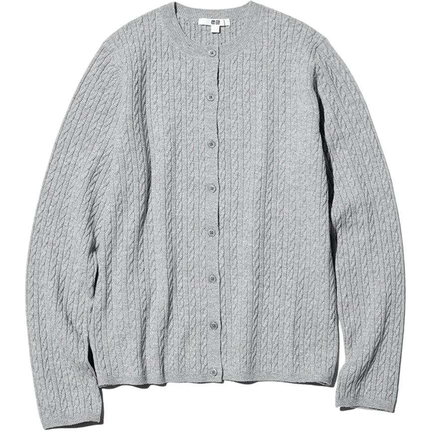 UNIQLO Knitwear Women's Smoke Gray Crew Neck Moderate