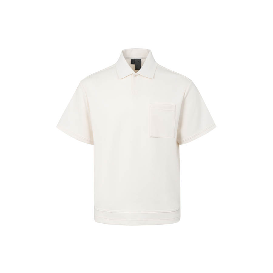 Li-Ning Li Ning X Jackie Chan Kung Fu Collection Polo Shirts Unisex Papyrus White Moderate