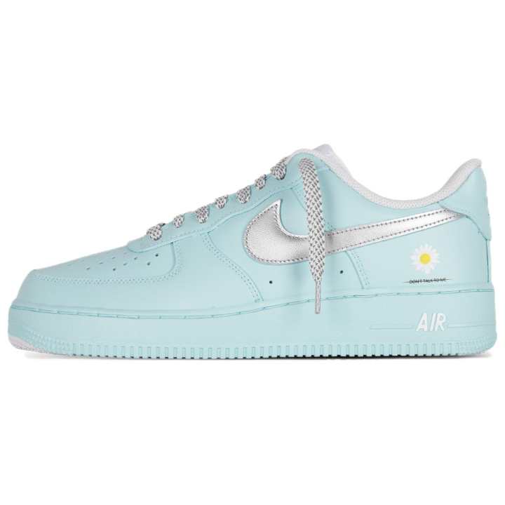 Nike Nike Air Force 1 Skateboard Shoes Women's Low Top White/Blue/Silver
