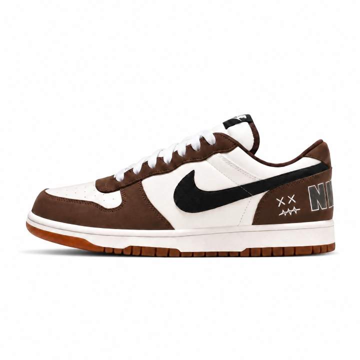 Nike Nike Big Skateboard Shoes Men's Low Top White Brown Multicolor