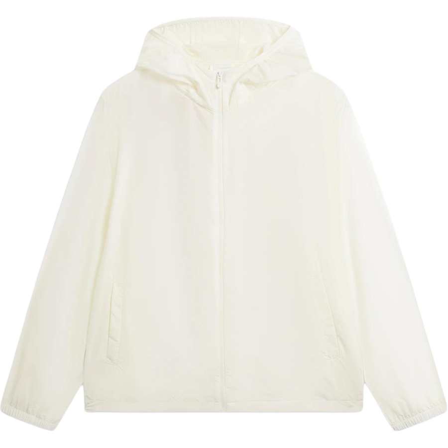 Li-Ning Li Ning Sports Life Collection Trench Coats Men's Ivory Hooded Non Detachable Moderate Straight Fit