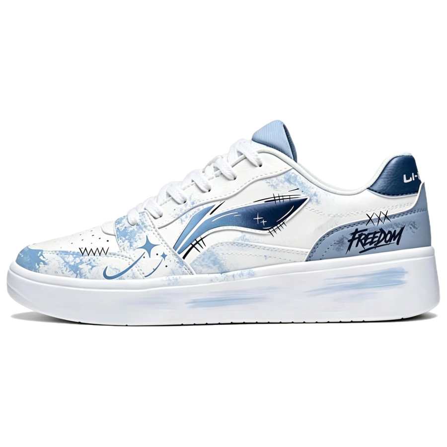 Li-Ning Li Ning Sycee Skateboard Shoes Men's Low Top White Blue
