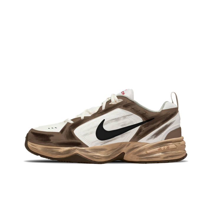Nike Nike Air Monarch 4 Training Shoes Men's Low Top Black Brown White
