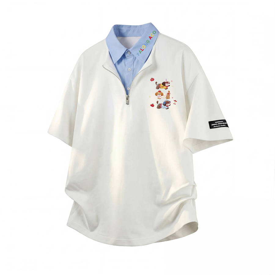 PAL ONGACO Polo Shirts Unisex Polo Collar Moderate Straight Fit